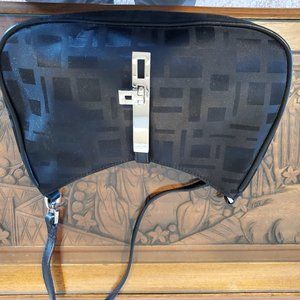 Small, Vinyl Shoulder Bag w/silver clasp - The Limited